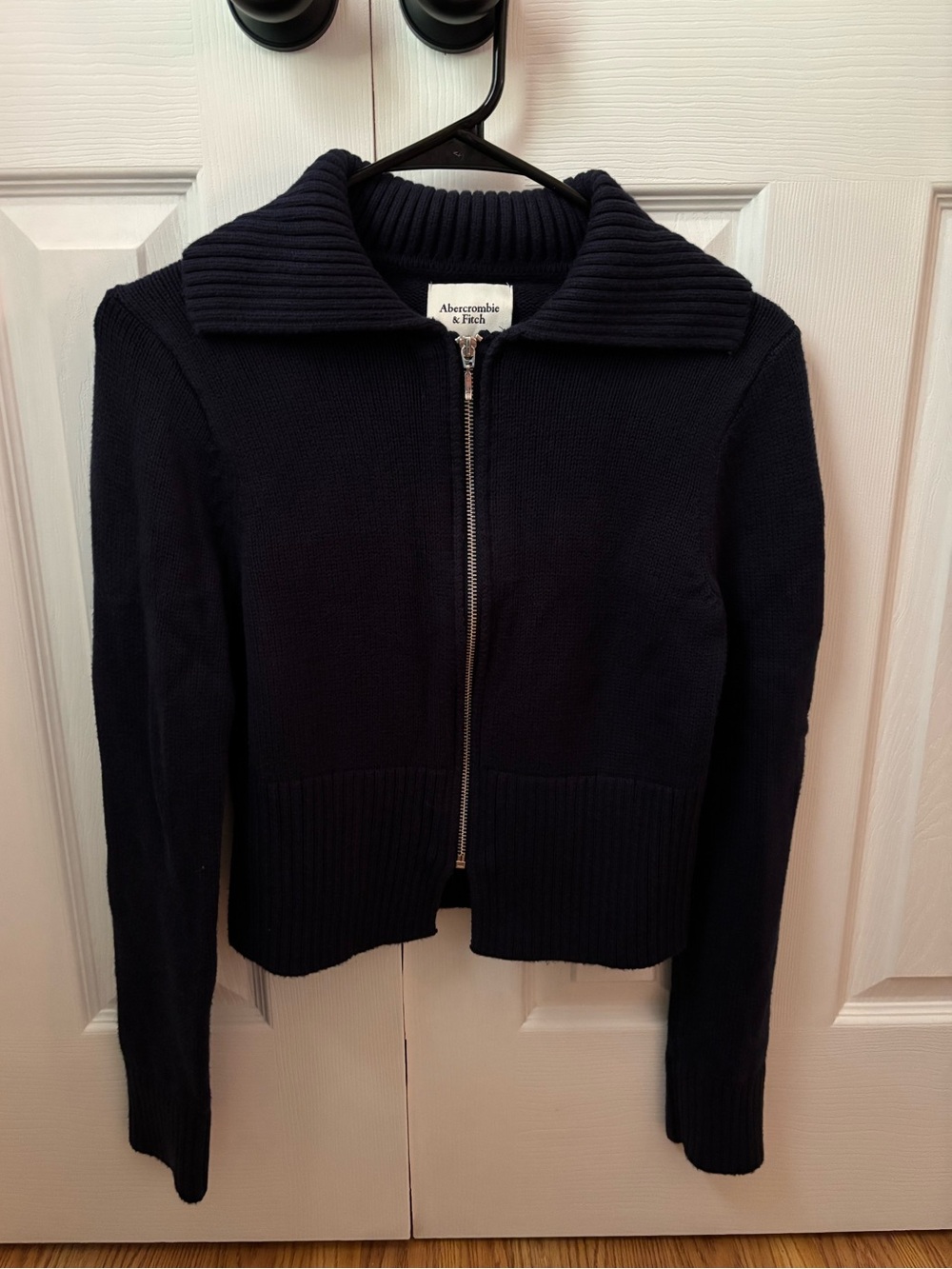 Abercrombie & Fitch Zip Up Collared Cardigan